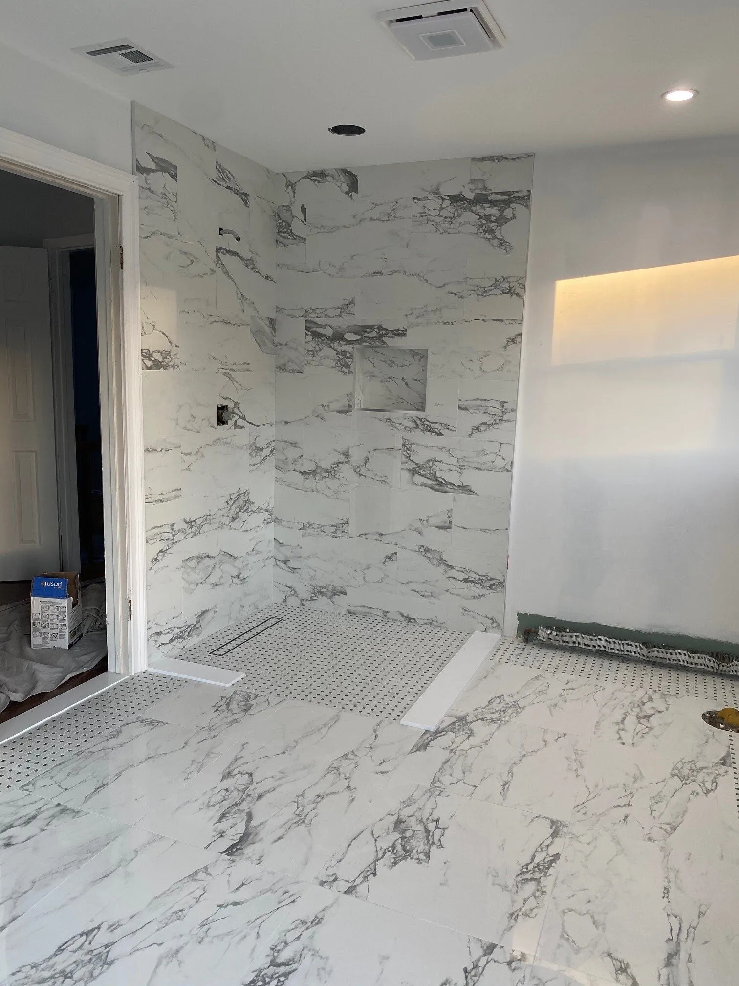 Spa-style bathroom renovation Long Island