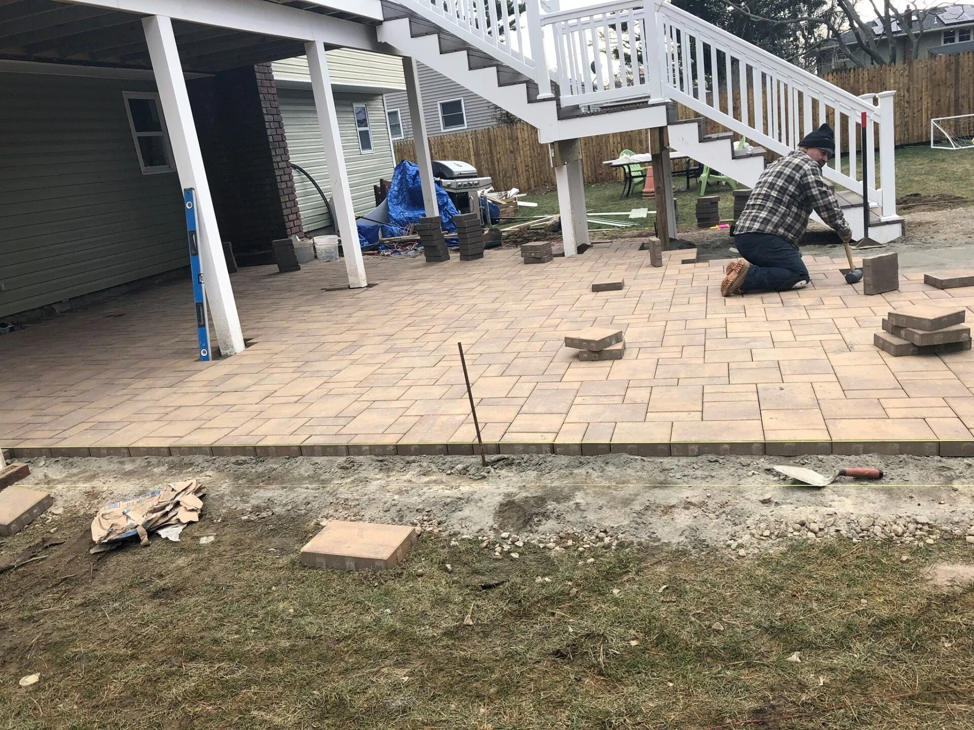Stone masonry project on Long Island