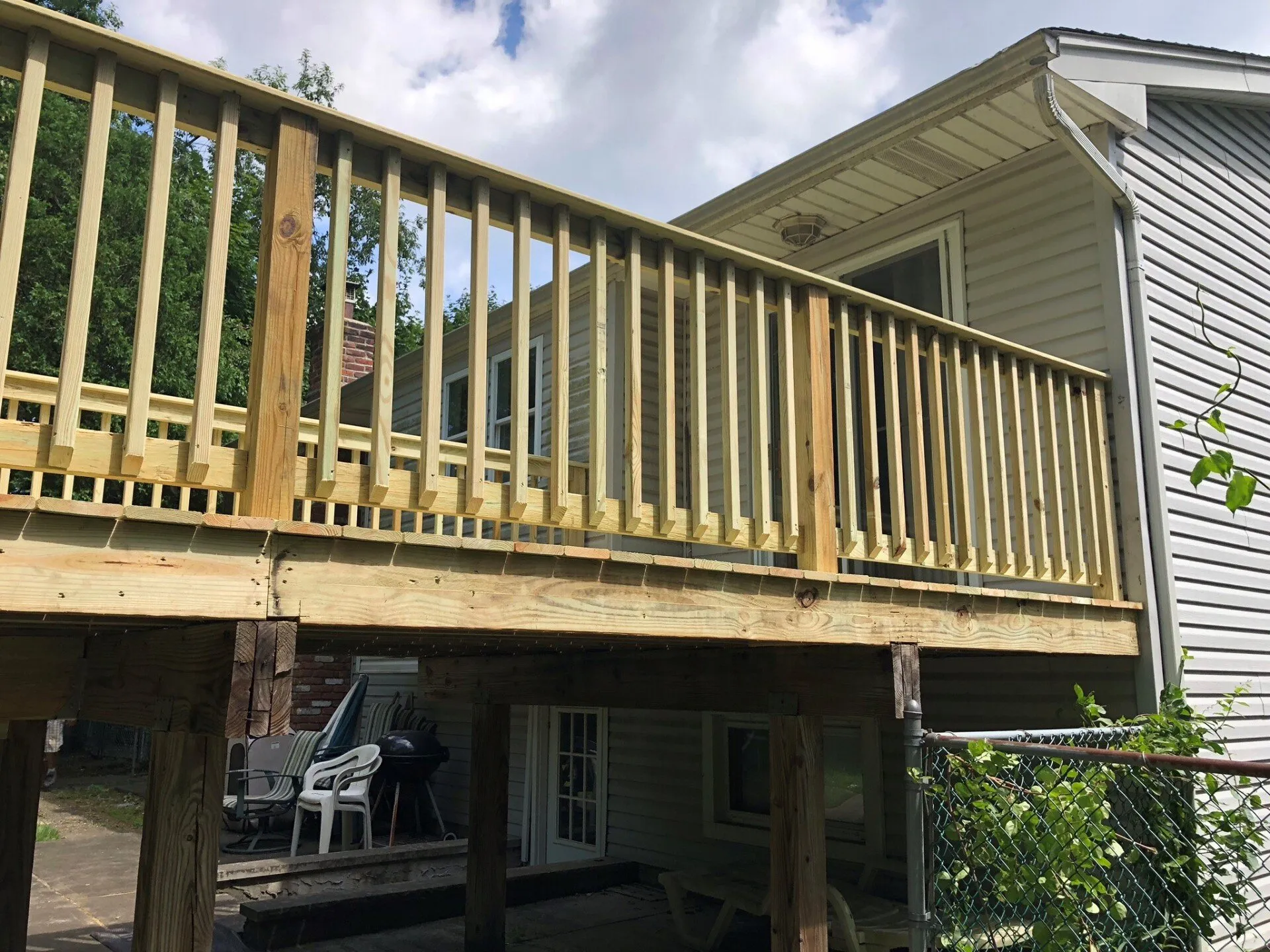 Covered porch renovation project