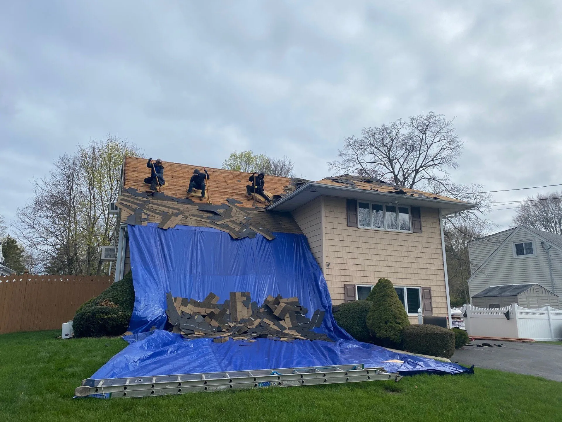 Professional roof tear-off and re-roof