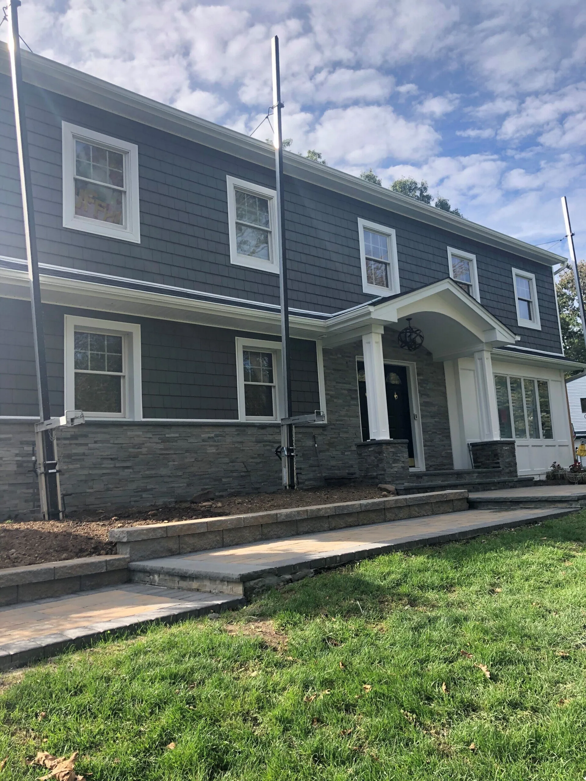 Completed siding project with curb appeal