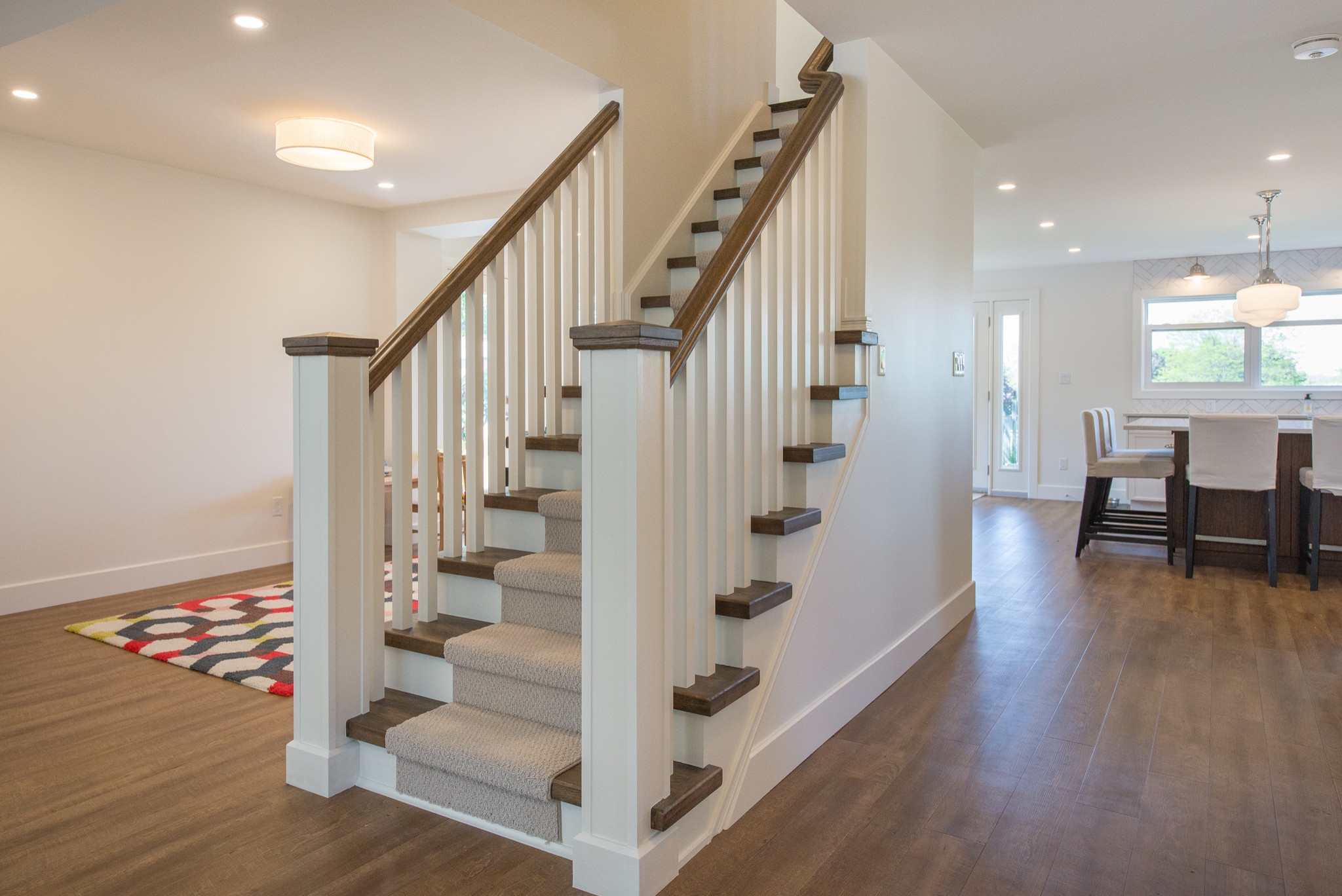 Modern railing design for Long Island home